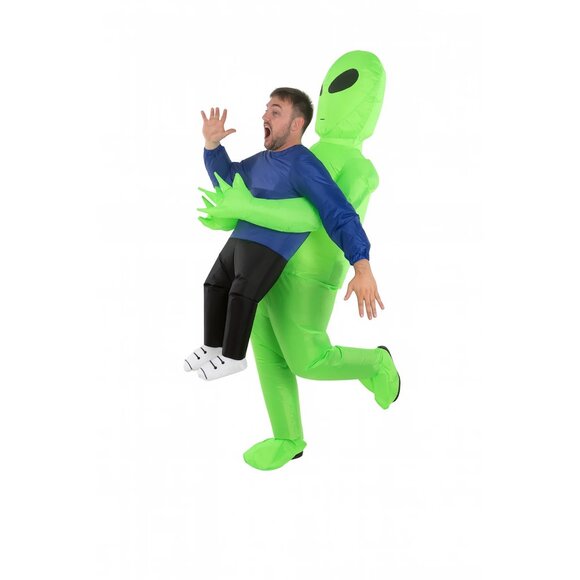 Spirit Alien Abduction Kids Costume - Neon Green and Navy - Picture 2 of 15